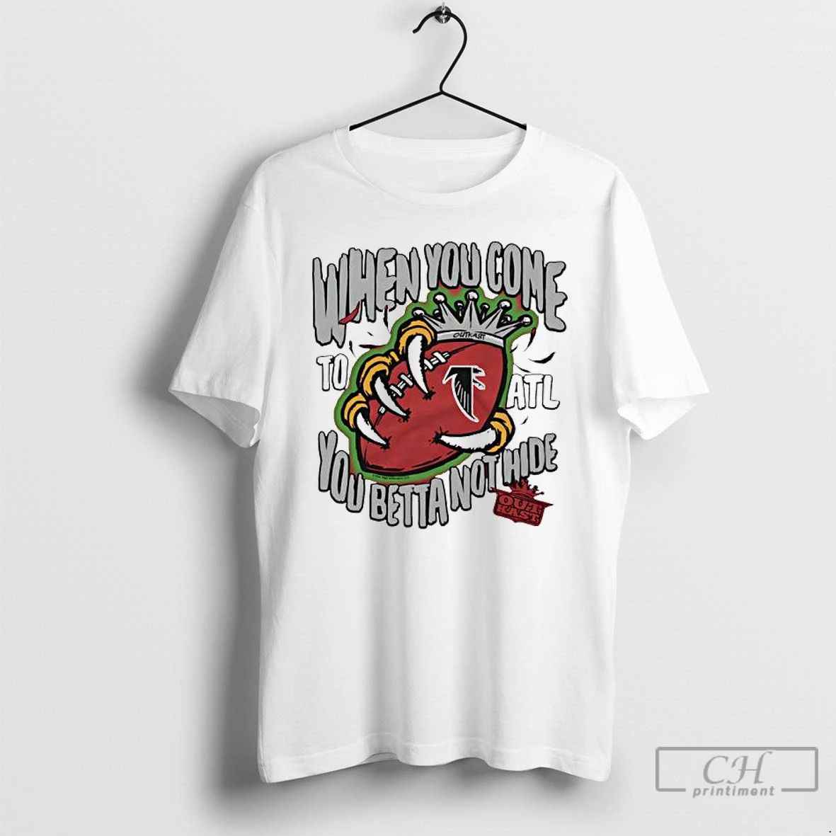 Premium Atlanta Falcons X Outkast You Betta Not Hide T Shirts