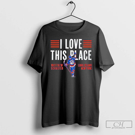 Classic Matthew Schaefer I Love This Place Long Island New York T Shirts