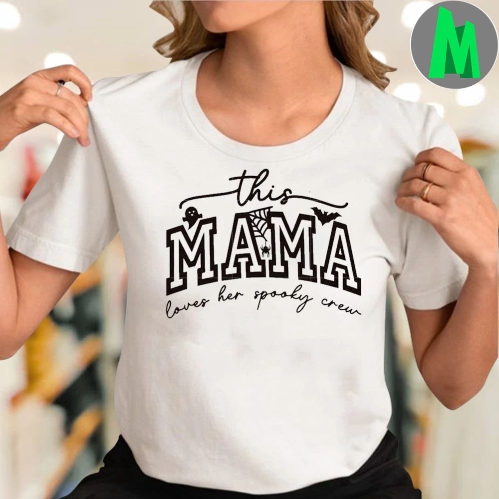 This mama loves her spooky mama halloween T-Shirt