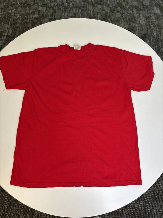 Comfort Colors Cotton Red T-Shirt Crew Neck Short Sleeve Casual Wear Size XL