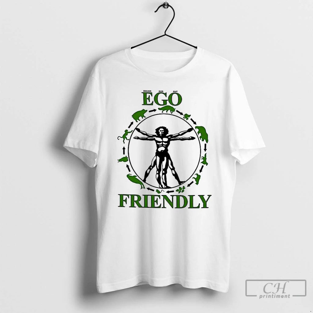 Classic Ego Edging God Out Friendly Food Chain T Shirts
