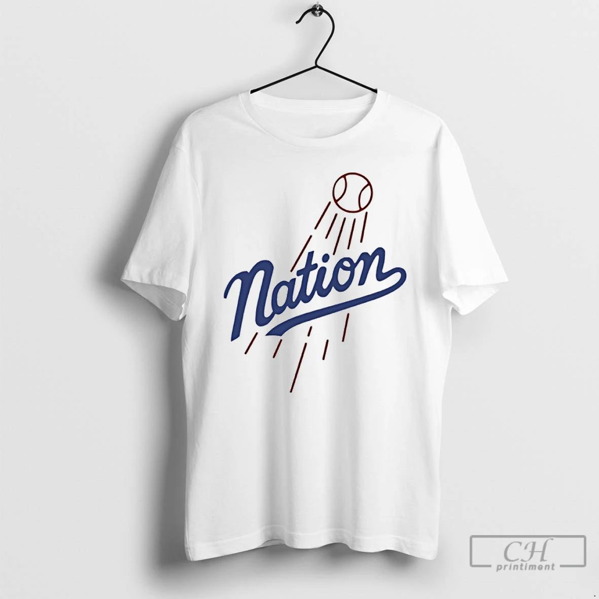 Classic The Nation Los Angeles Dodgers Parody Logo T Shirts