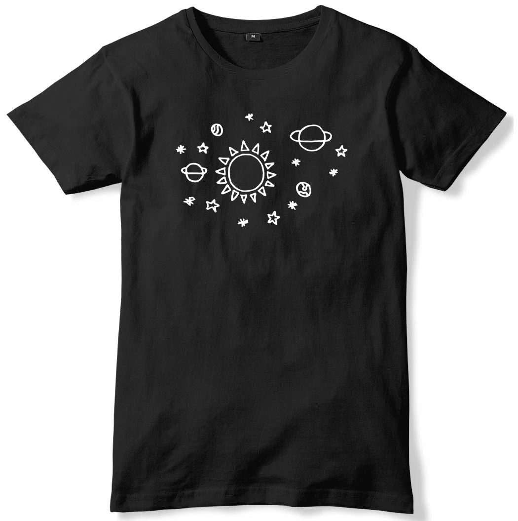 Space Pattern Solar System Mens Funny Unisex T-Shirt