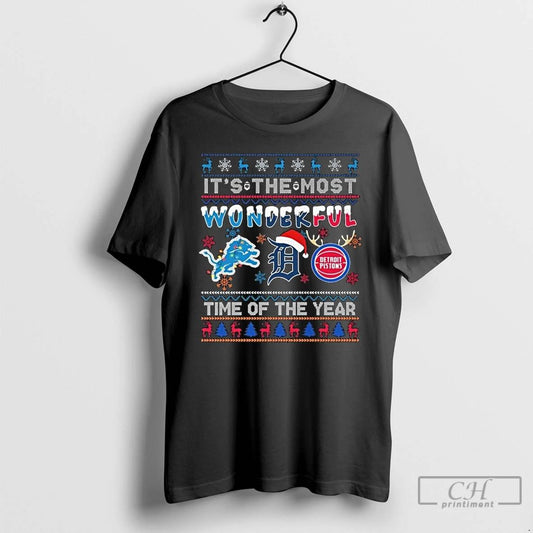 Classic Its The Most Wonderful Detroit Lions Detroit Tigers And Detroit Pistons Time Of The