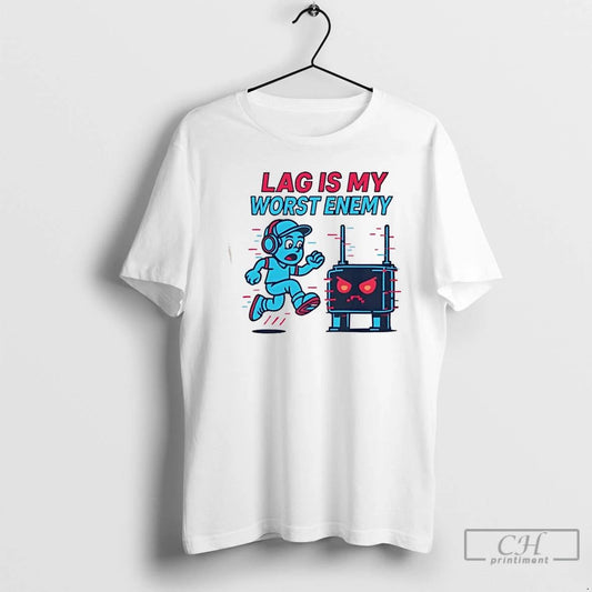 Classic Lag Is My Worst Enemy Cartoon T Shirts