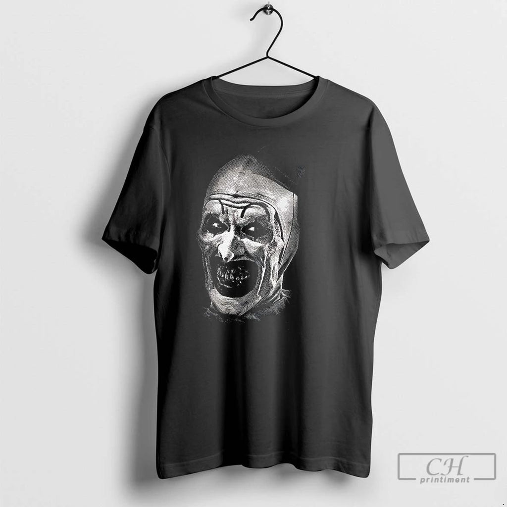 Classic Art The Clown The Terrifier Big Face Graphic Halloween T Shirts Hoodie Longsleeve