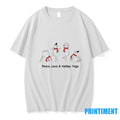 Snowmen Doing Yoga Peace Love And Holiday Yoga Merry Christmas Tshirts Sweater