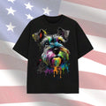 Miniature Funny Dog T-Shirt Colorful Pet Lover Graphic Tee S-4XL