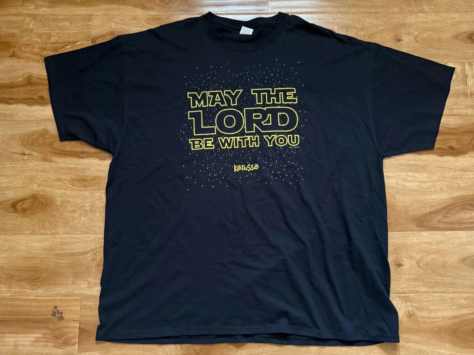 Kerusso Religious TEE SHIRT May The Lord Be With You- Men’s Size 3XL Black