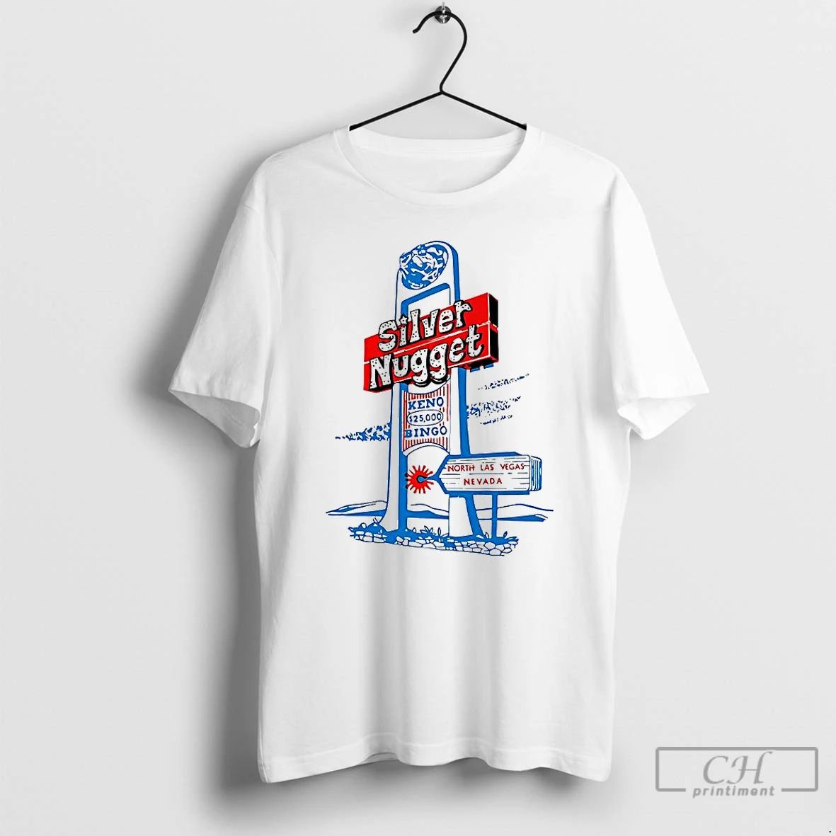 Premium Signboard Silver Nugget North Las Vegas Nevada Vintage T Shirts