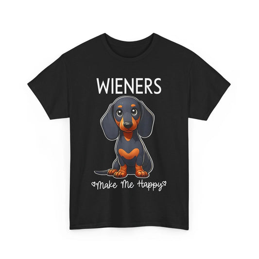 HOT Wiener Dog Shirt, Wieners Make Me Happy Dogs Lovers Women Men T-shirt