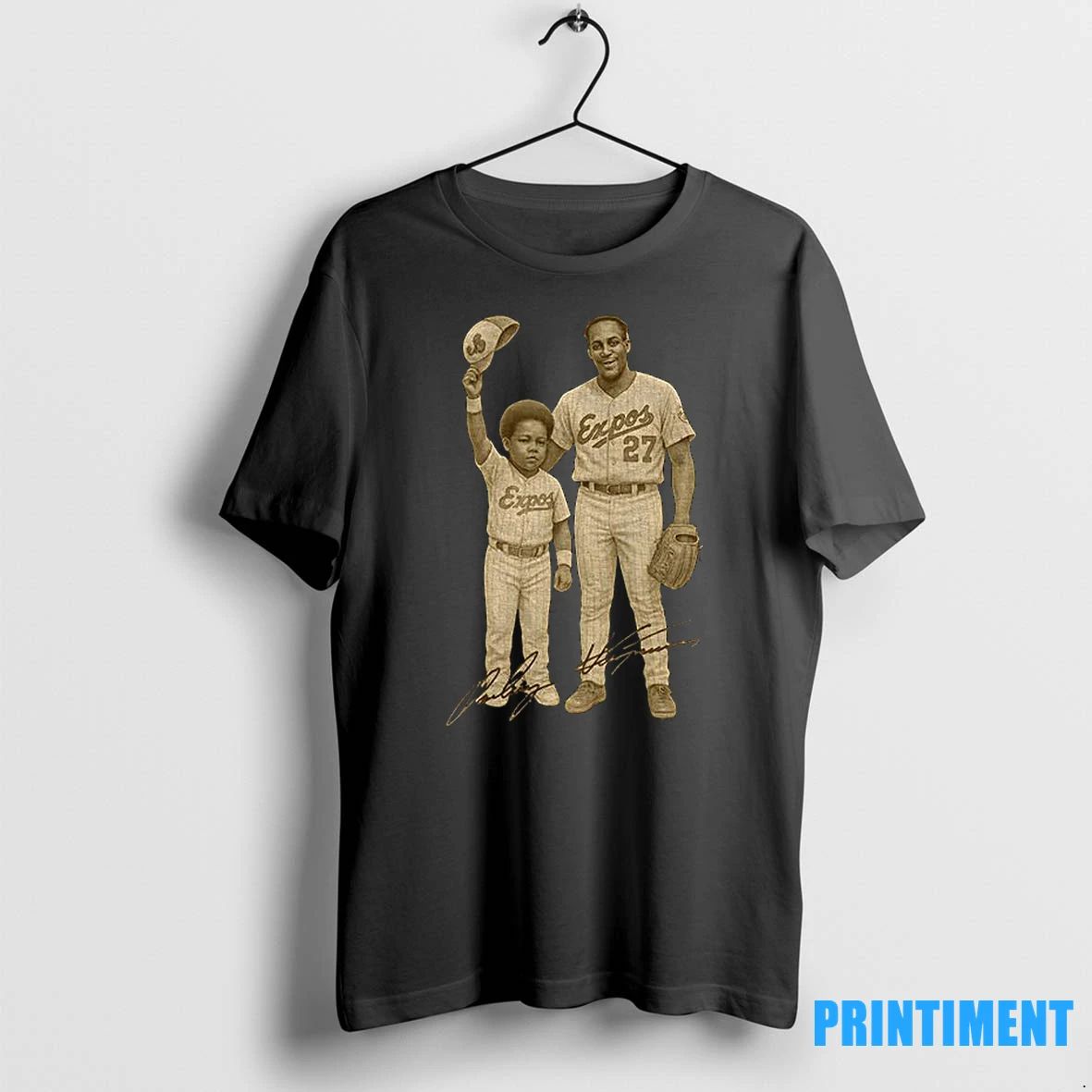 Vladimir Guerrero Jr Young And Guerrero Senior Toronto Blue Jays Mlb Baseball Signature Vintage Tshirts