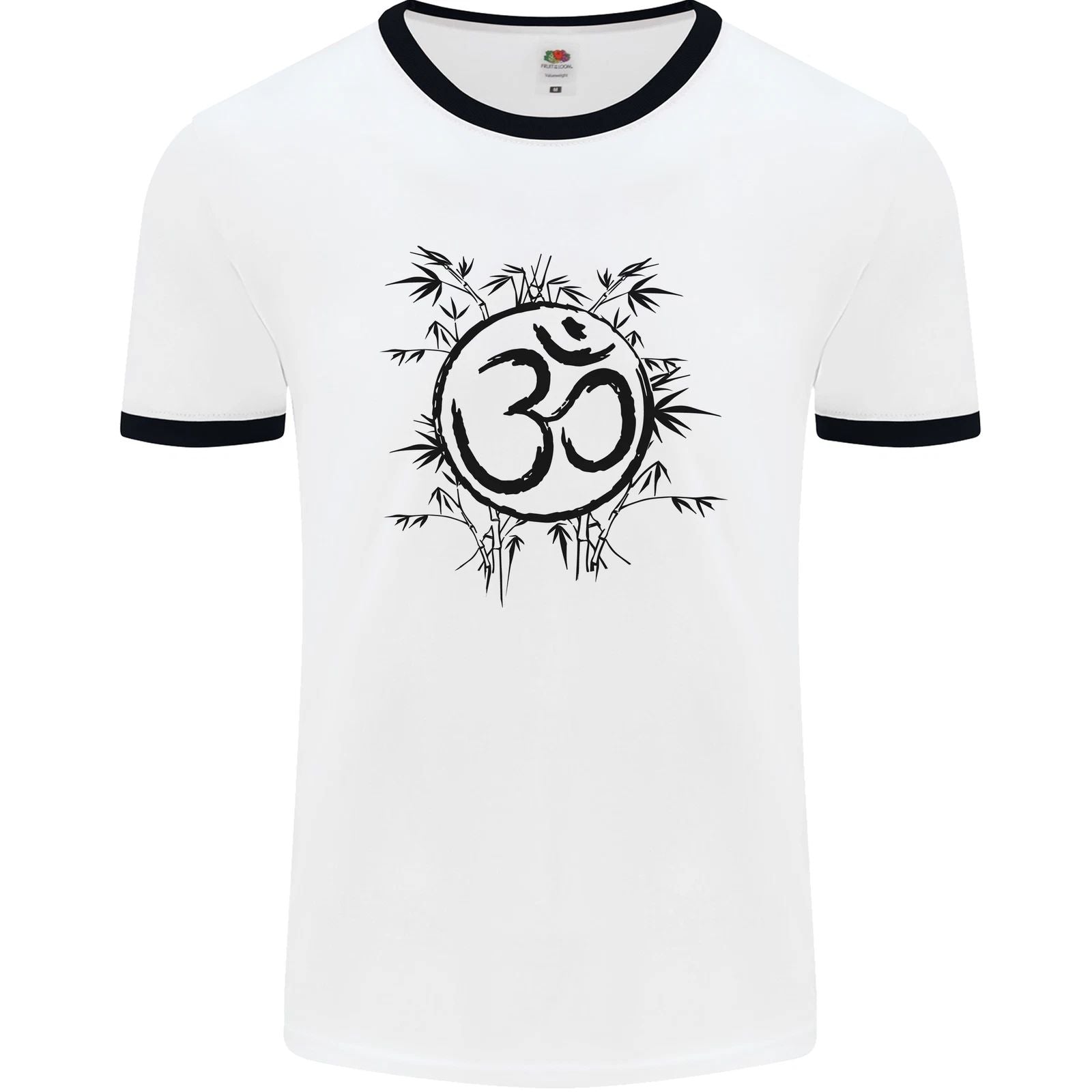 Yoga Symbol Sketch Meditation Mens Ringer T-Shirt