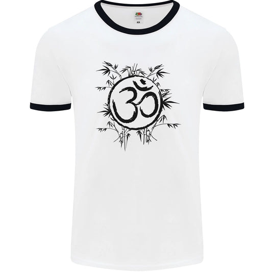 Yoga Symbol Sketch Meditation Mens Ringer T-Shirt