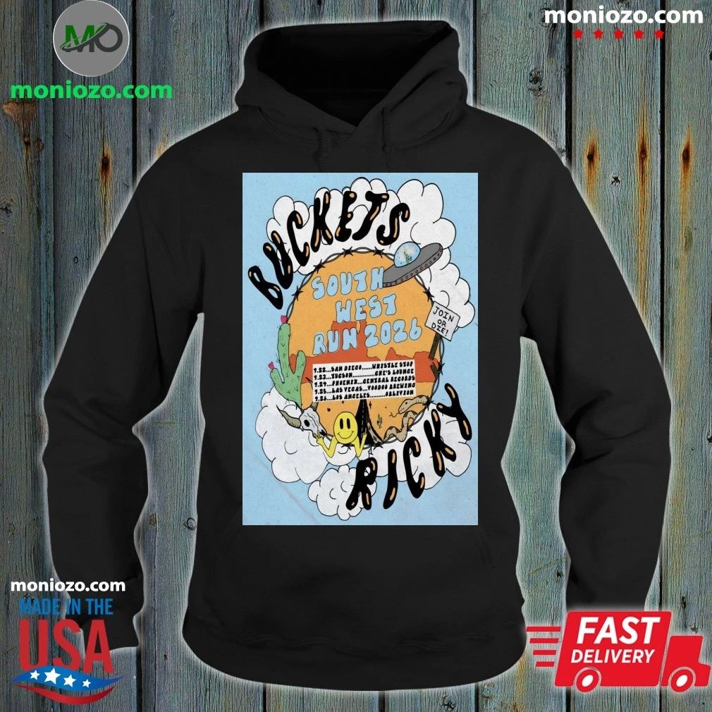 Original Buckets South West Run Tour 2026 Poster Shirt
