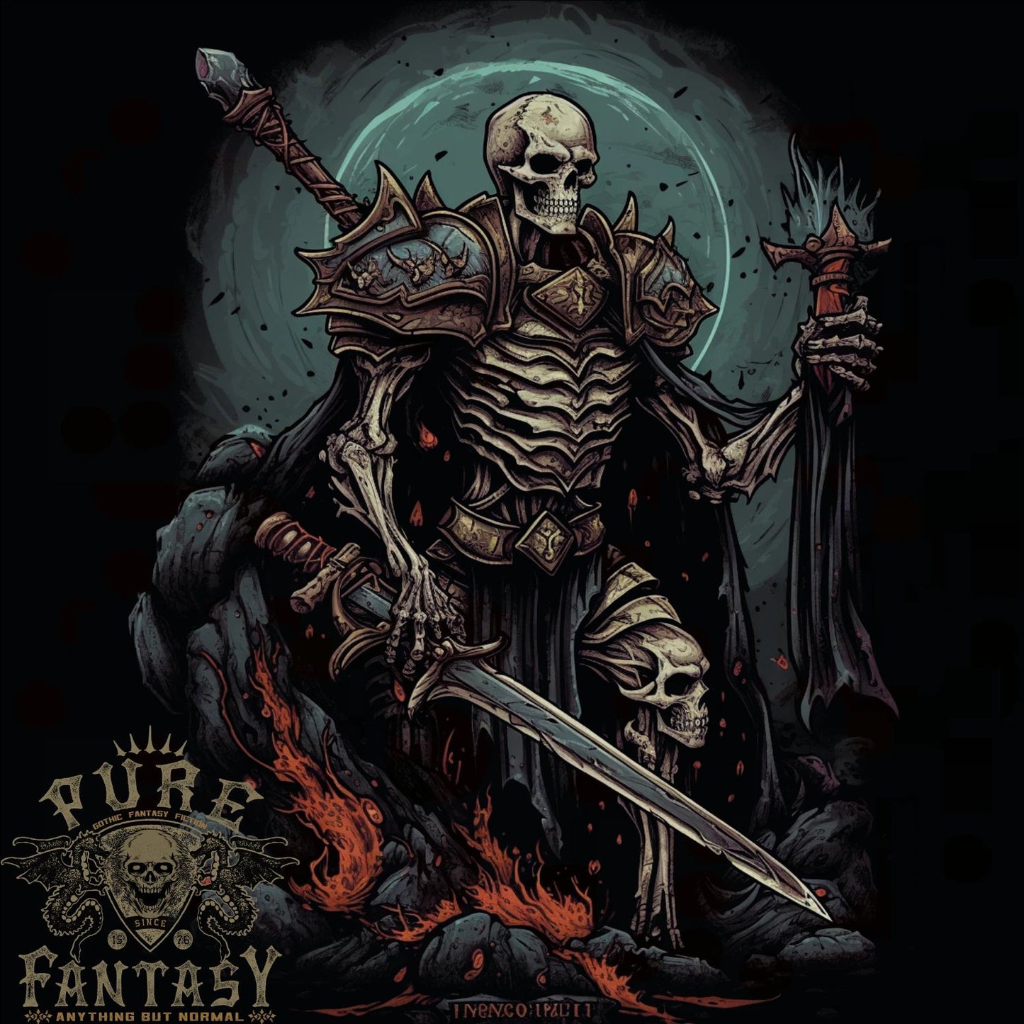 Master of Warriors Fantasy Skull Mens T-Shirt 100% Cotton