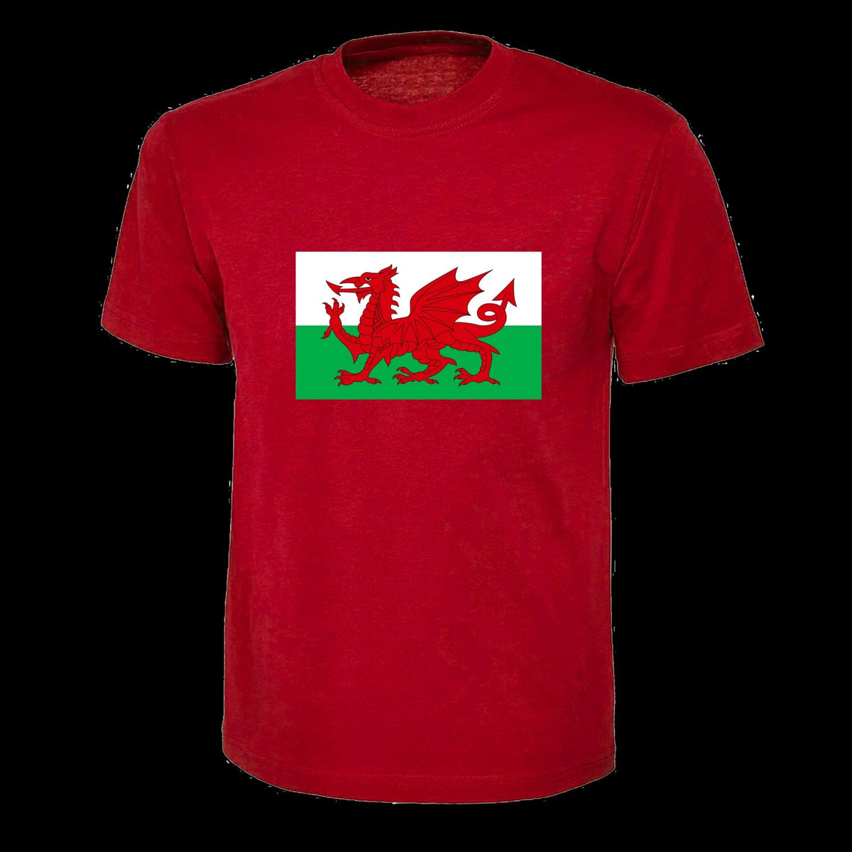 Wales Flag Red Dragon T-shirt for Adult, Children Ladies World Cup Football 2022