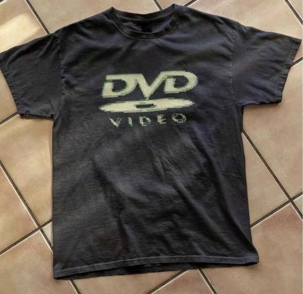 DVD Video Logo Graphic Black Men’s Retro Classic Short Sleeve T-Shirt