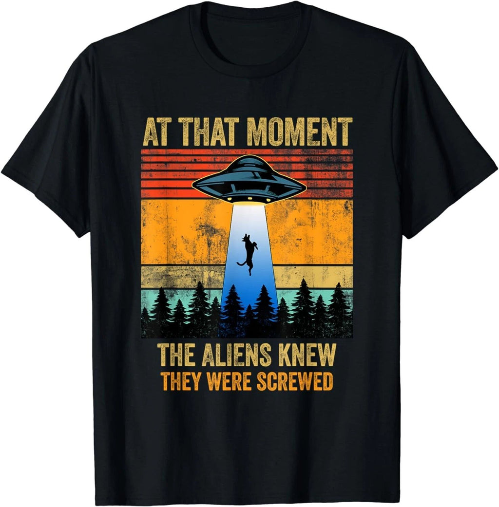 Funny Alien Abduction Malinois Dutch Shepherd UFO UAP Dog Gift Unisex T-Shirt