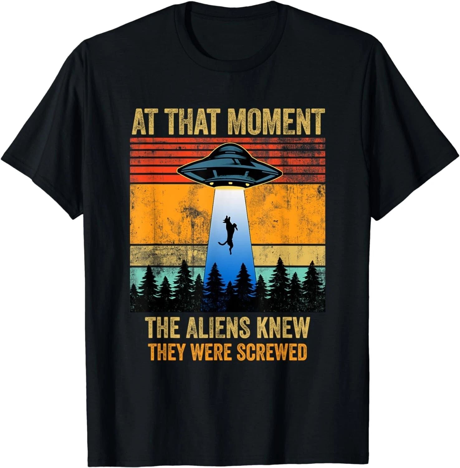 Funny Alien Abduction Malinois Dutch Shepherd UFO UAP Dog Gift Unisex T-Shirt