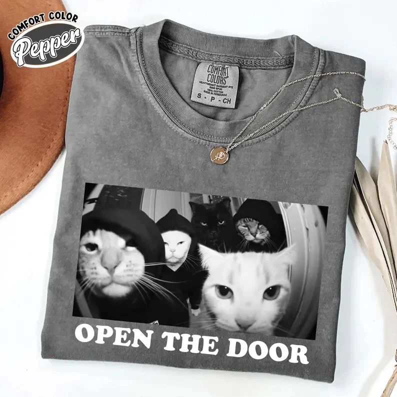 Funny Cat Gang Comfort Tee Shirt Funny Cat Lover