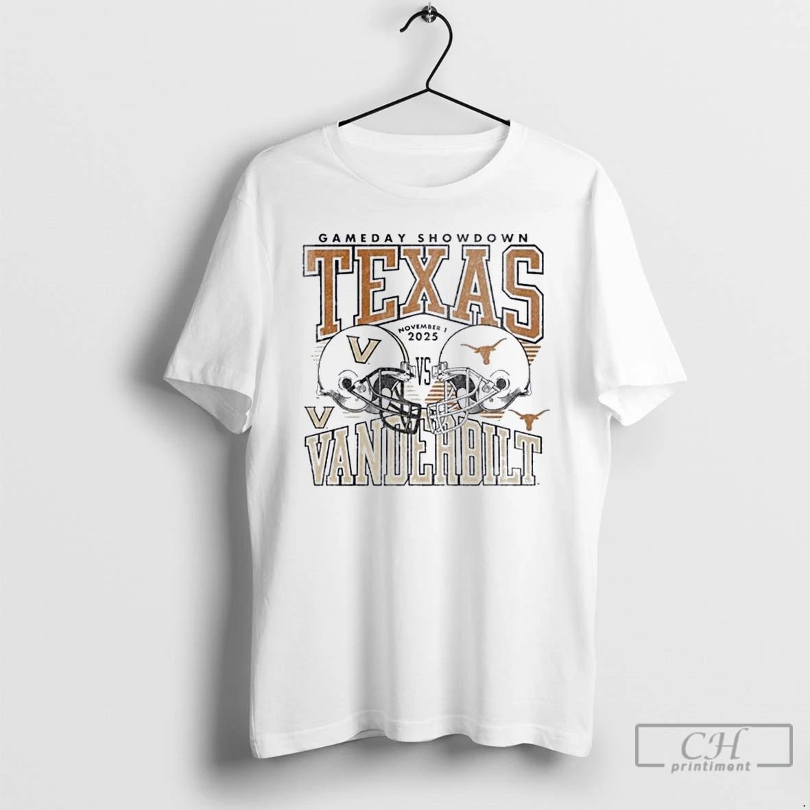 Premium Texas Longhorns Vs Vanderbilt Commodores 2025 Gameday Showdown T Shirts