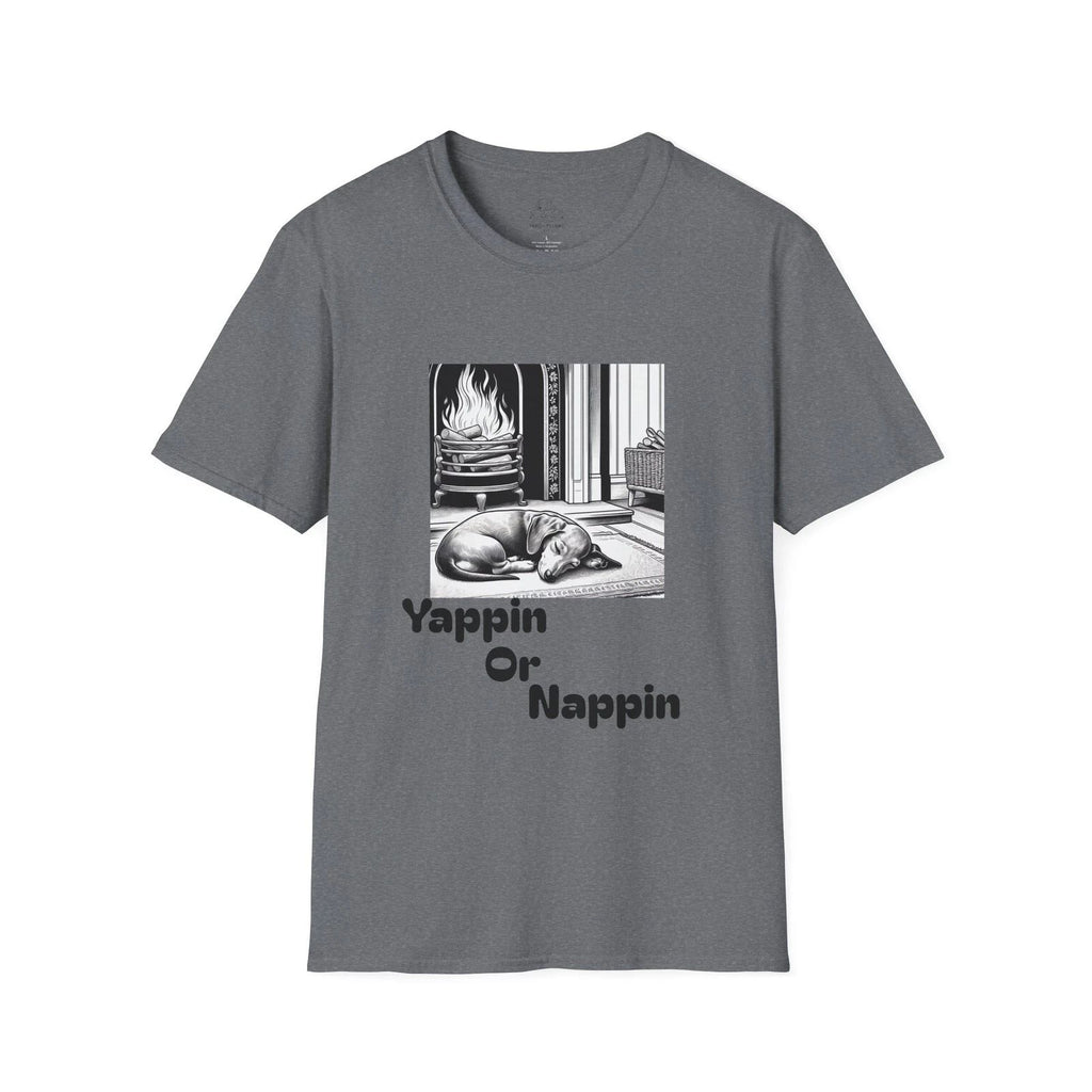 Cozy Pet Lover T-Shirt, Yappin or Nappin Tee, Funny Gift for Dog Owners