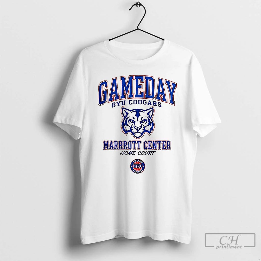 Classic Byu Cougars Basketball Game Day Marriott Center Home Court T Shirts