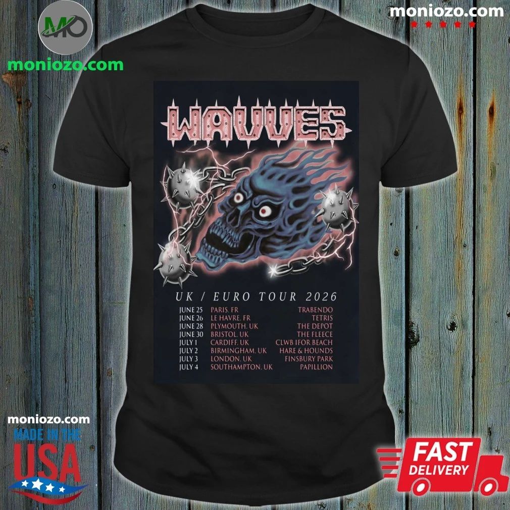 Original WAVVES UK EU Tour 26 Poster Shirt