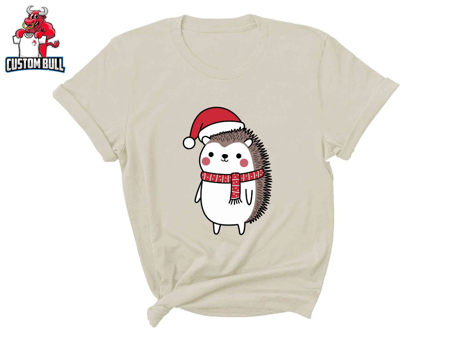 Hedgehog Santa Shirt, Hat Cute Christmas Shirt, Christmas Party Shirt