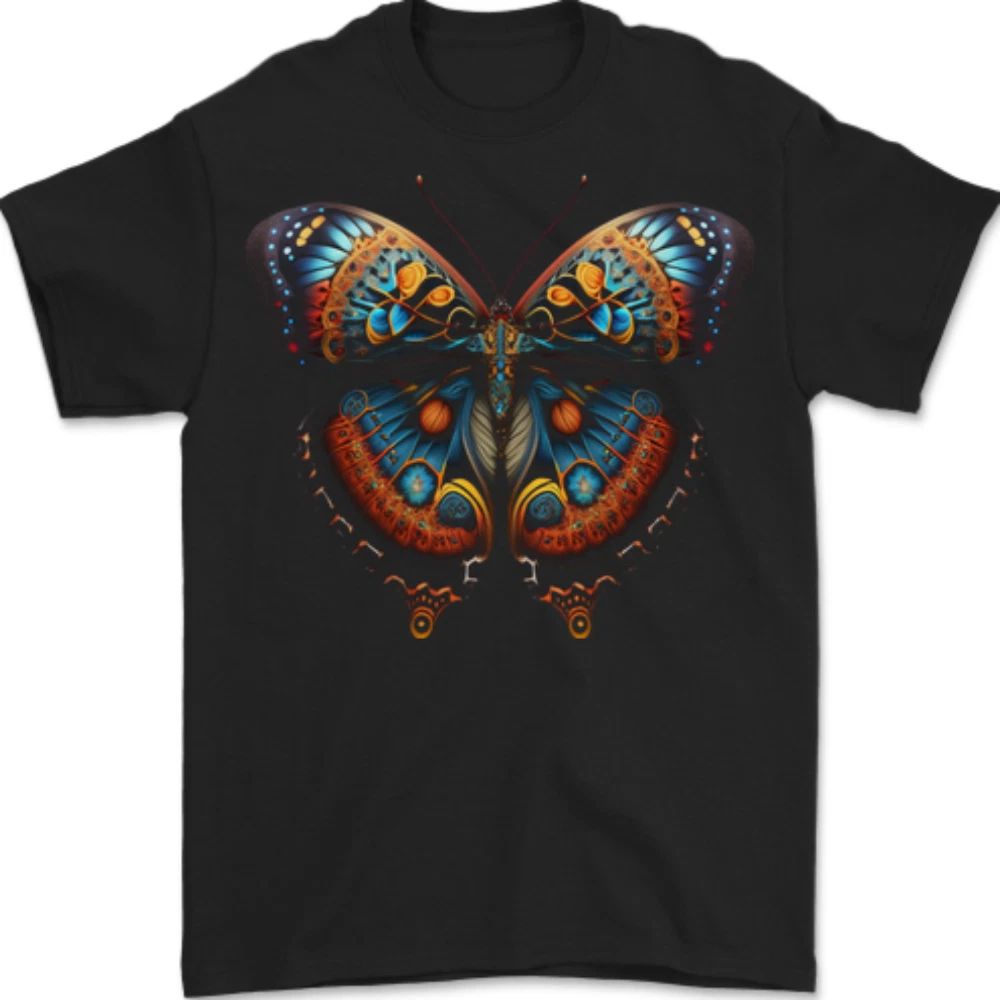 Fantasy Butterfly Design Mens T-Shirt 100% Cotton