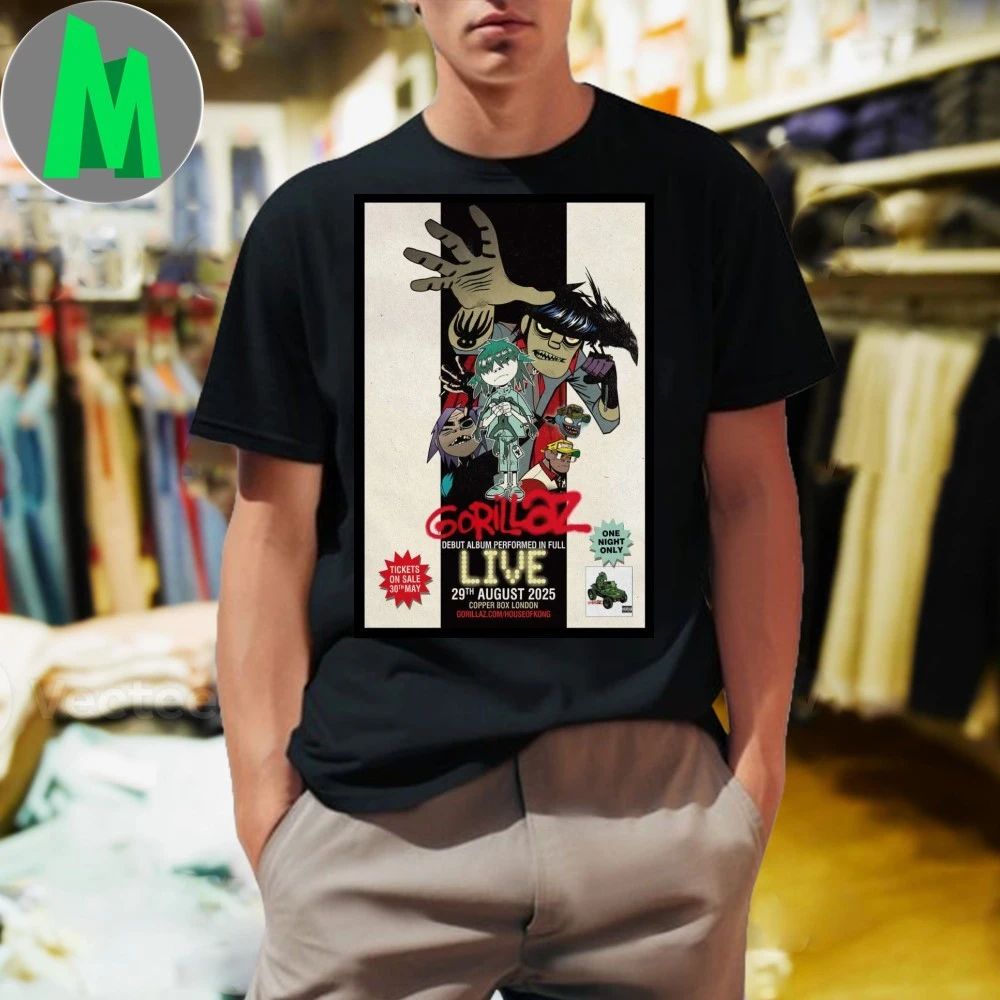 London, UK 2025 Gorillaz Poster Shirt