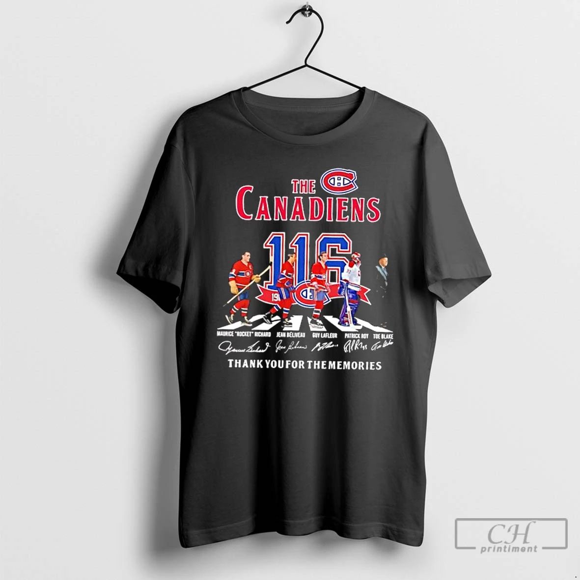 Classic Montreal Canadiens Toe Blake And Legends Abbey Road Signatures T Shirts