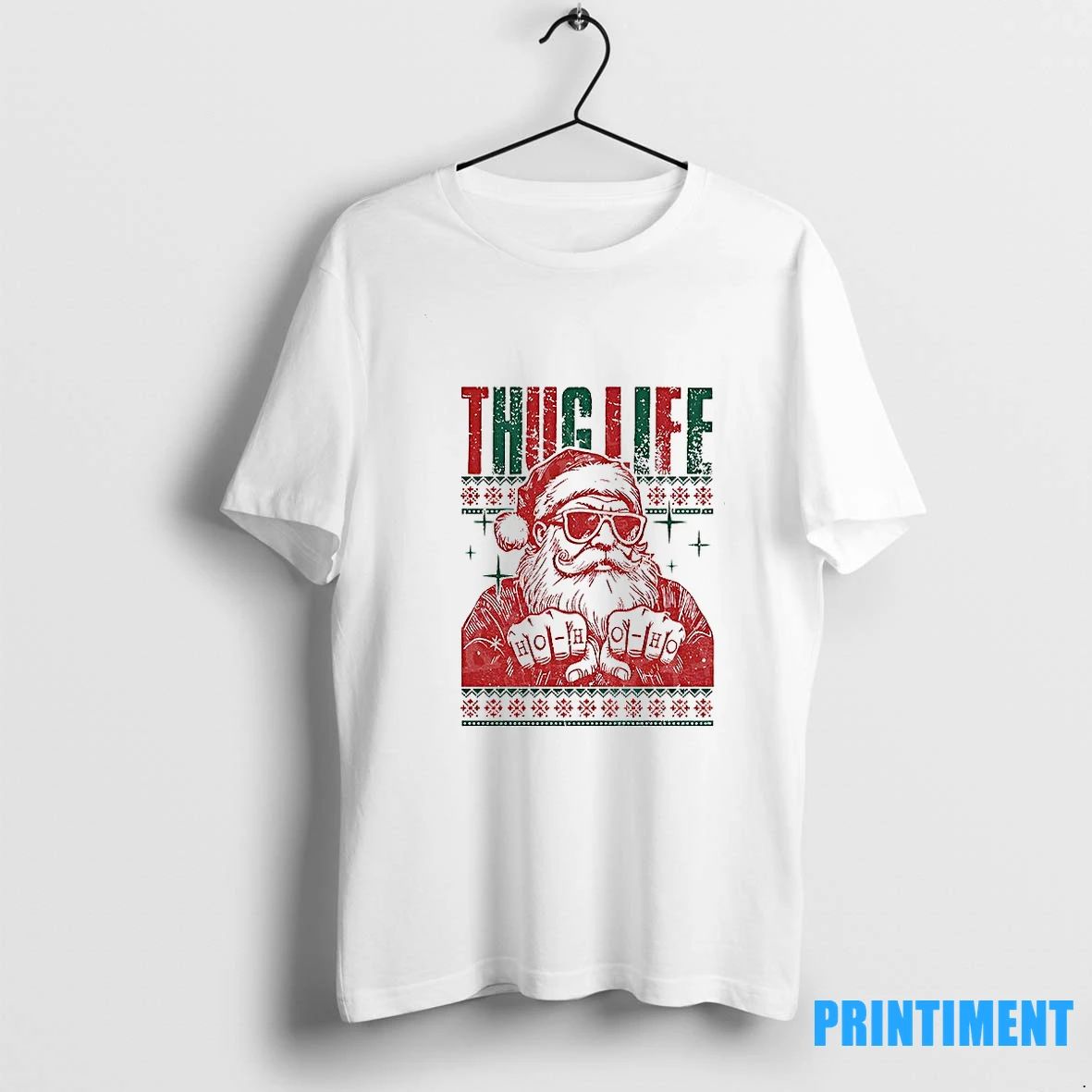 Thug Life Santa Ho Ho Ho Ugly Christmas 2025 Tshirts Sweater