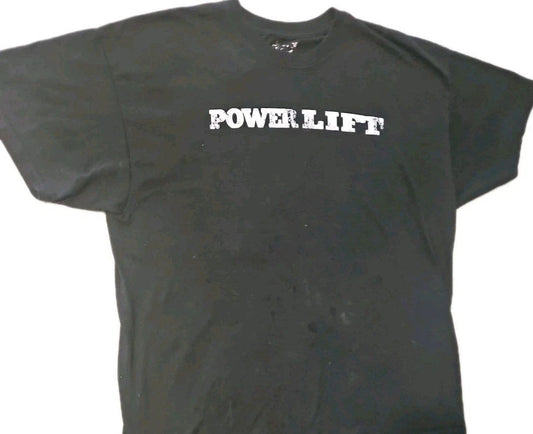 Shirt T-Shirt  Powerlifter Men 2XL Blk Fitness  Normcore Cottagecor Boho[4C]