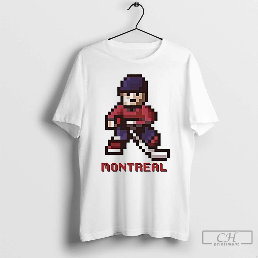 Classic Montreal Canadiens Hockey 8 Bit Retro Baller T Shirts