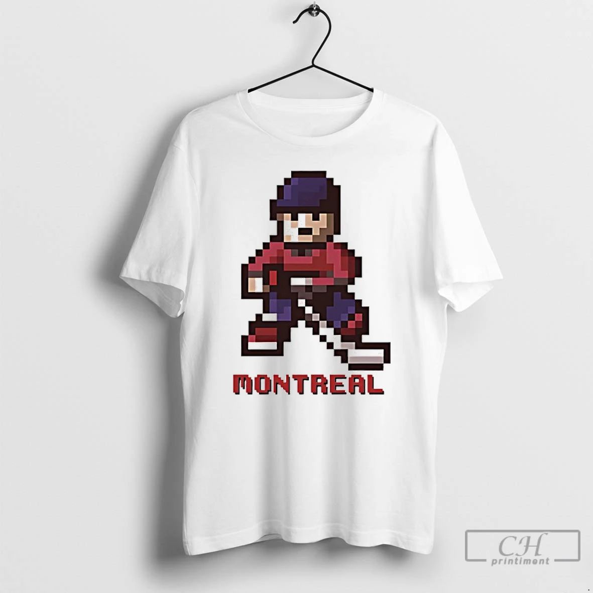 Classic Montreal Canadiens Hockey 8 Bit Retro Baller T Shirts