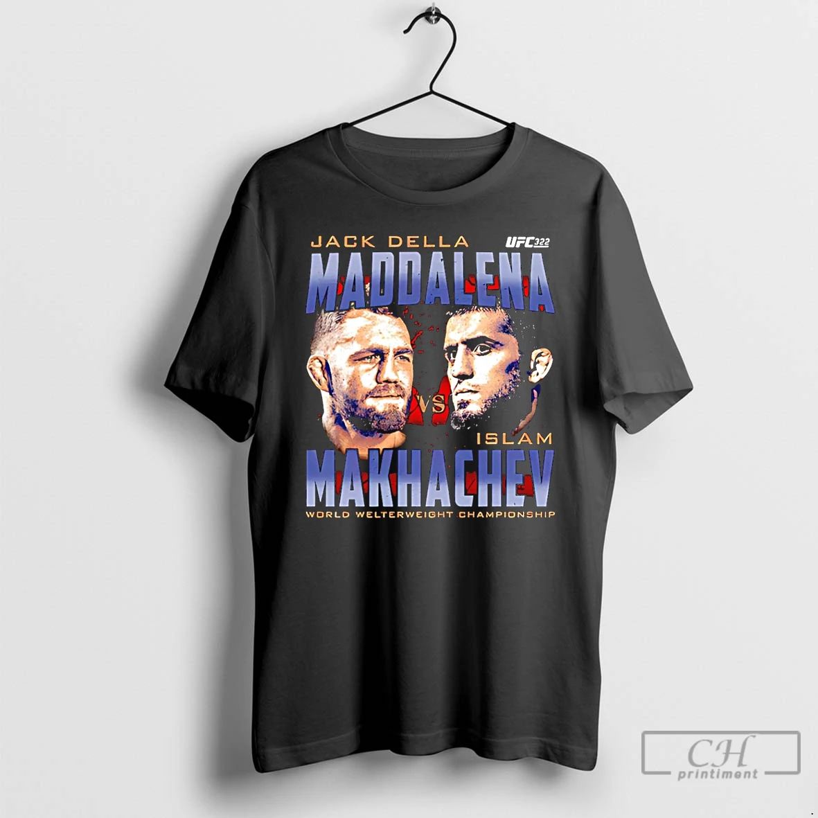 Premium Ufc 322 Jack Della Maddalena Vs Islam Makhachev World Welterweight Championship Vintage T Shirts
