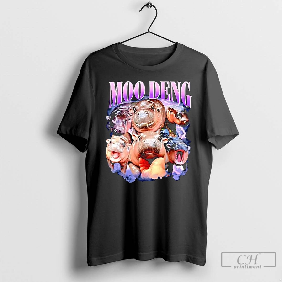 Premium Moo Deng Baby Pygmy Hippo Cute Zoo T Shirts
