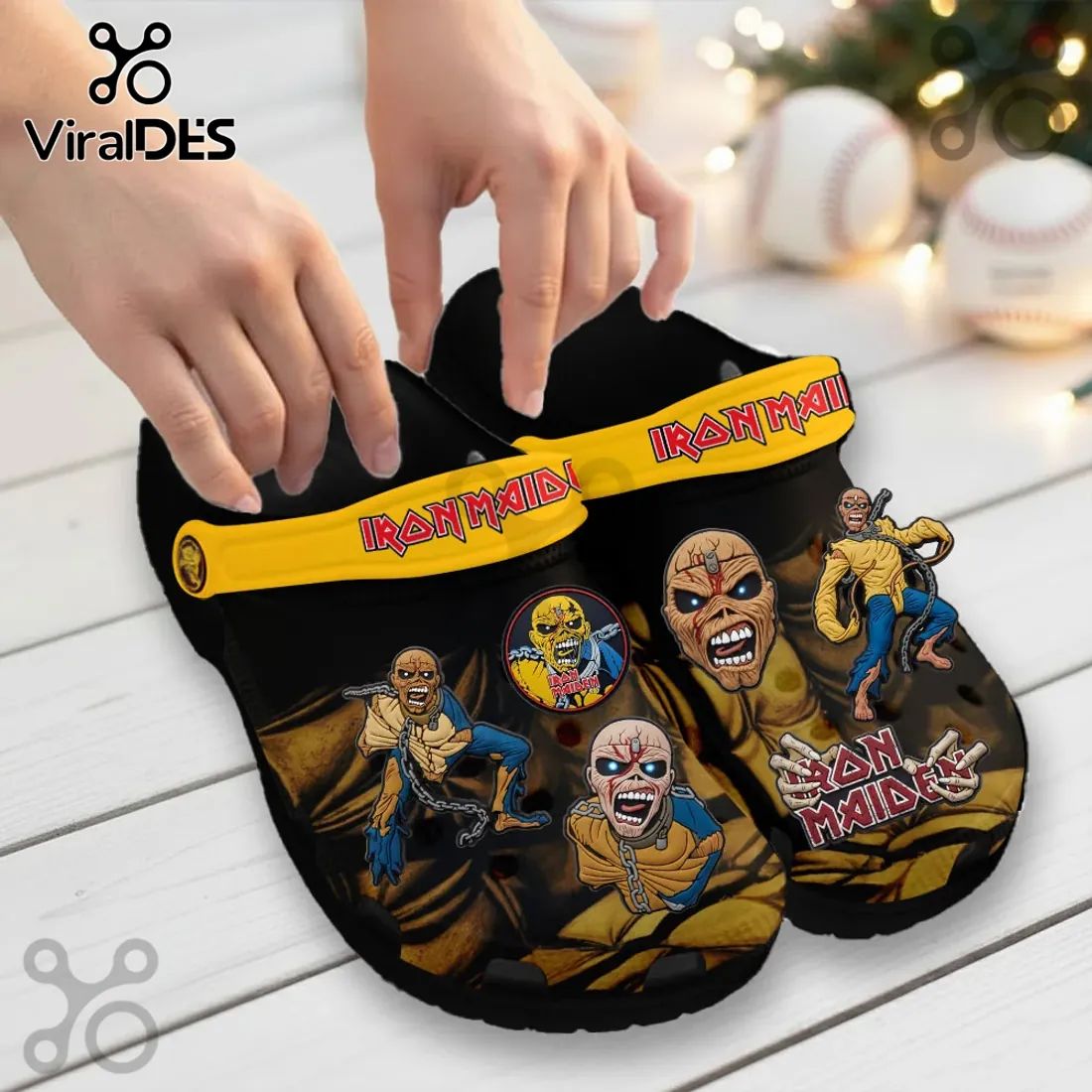 Iron Maiden Eddie Mascot Crocs Clogs Shoes