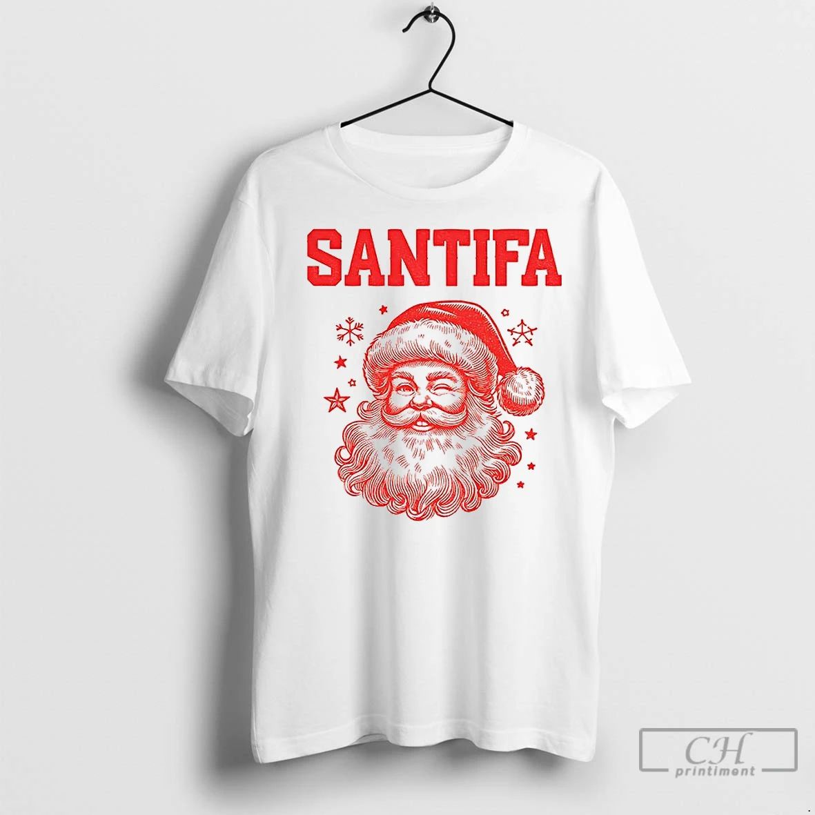 Premium Santa Claus Big Face Santifa Anti Fascism Antifa Santa Christmas