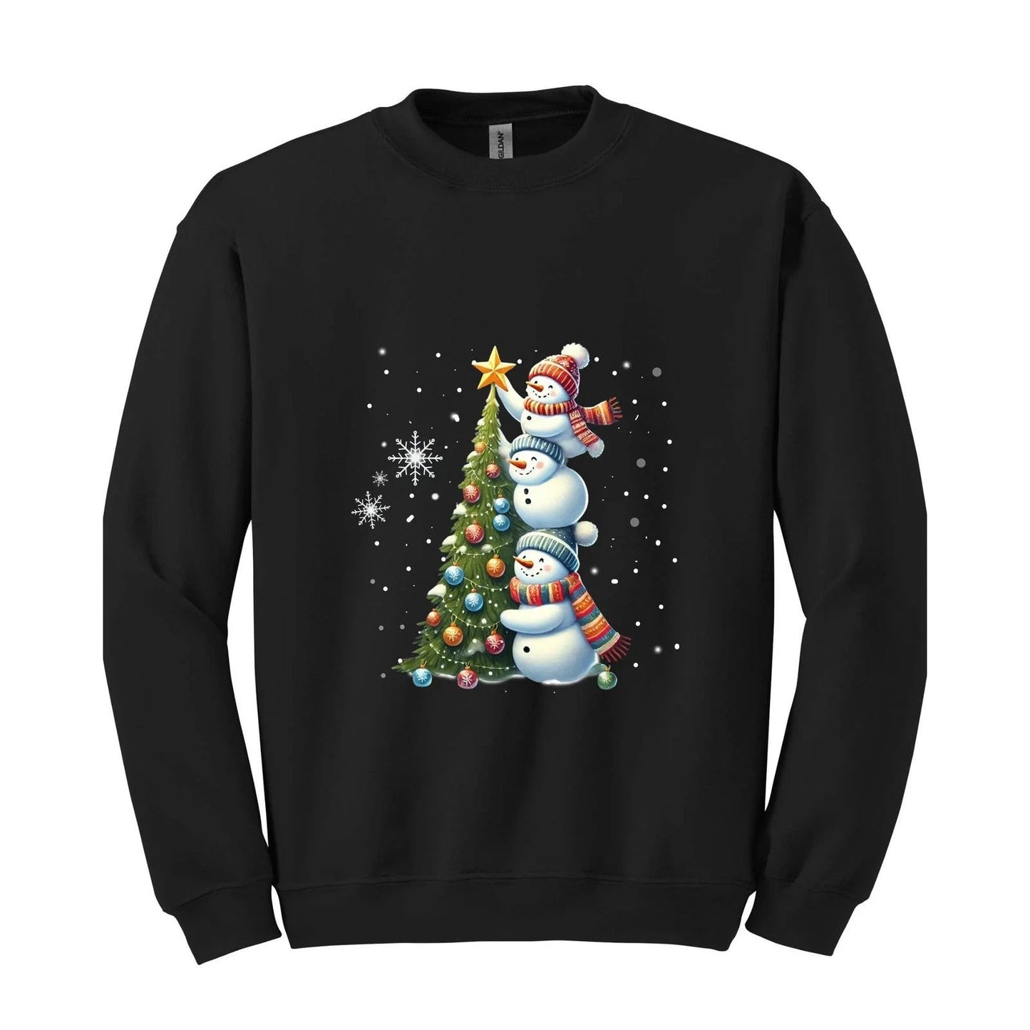Cute Christmas Snowman Sweatshirt, Funny Christmas Snowman Sweater, Let it Snow