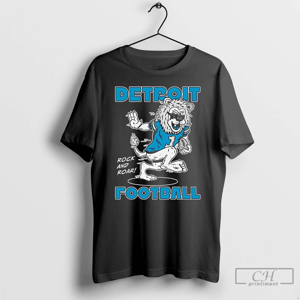 Classic Detroit Lions Football Rock And Roar Mascot 2025 Long Sleve T Shirts