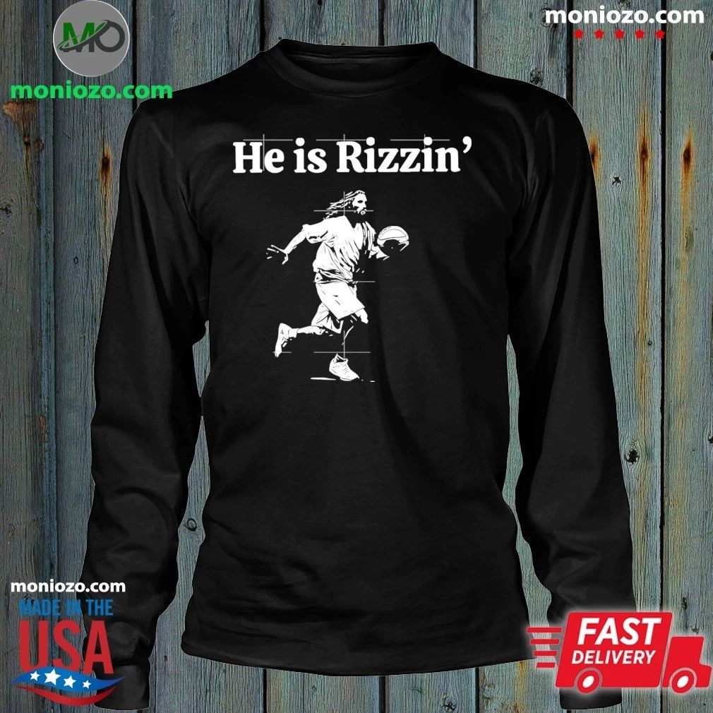 Original He is Risen Funny Easter Jesus Playing Basketball Shirt