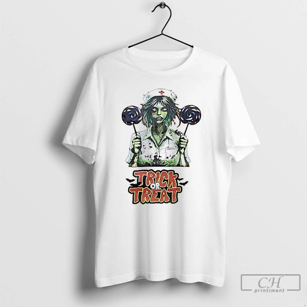 Classic Nurse Candy Trick Or Treat Halloween T Shirts