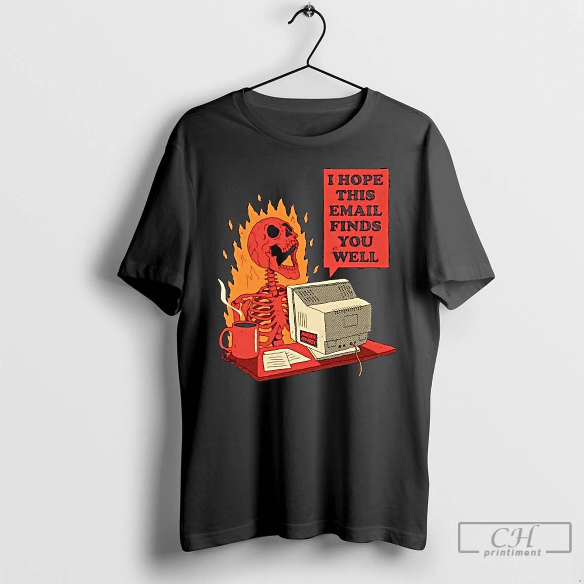 Premium Skeleton I Hope This Email Finds You Well T Shirts