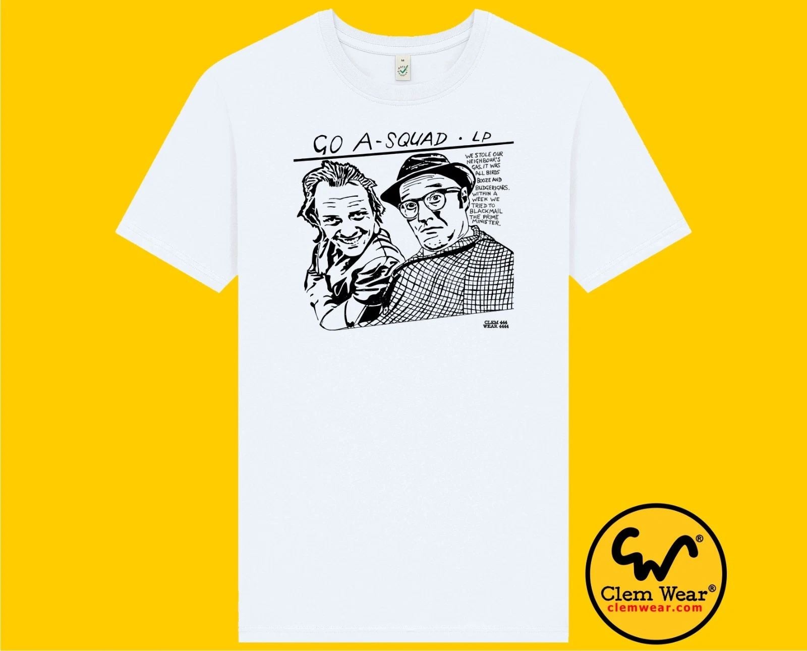 Rik Mayall Bottom tshirt tee t-shirt Go A Squad music album parody sonic youth