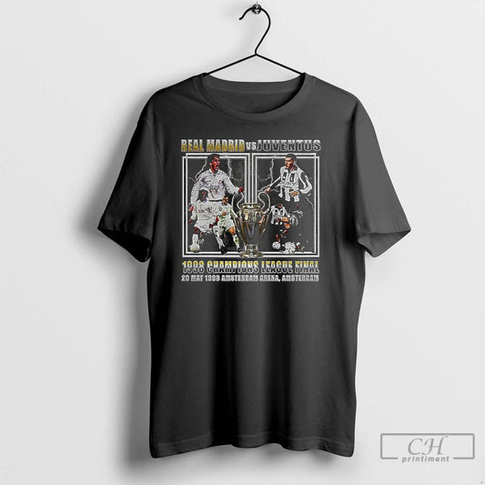 Classic Real Madrid Vs Juventus 1998 Champions League Final Amsterdam Arena T Shirts