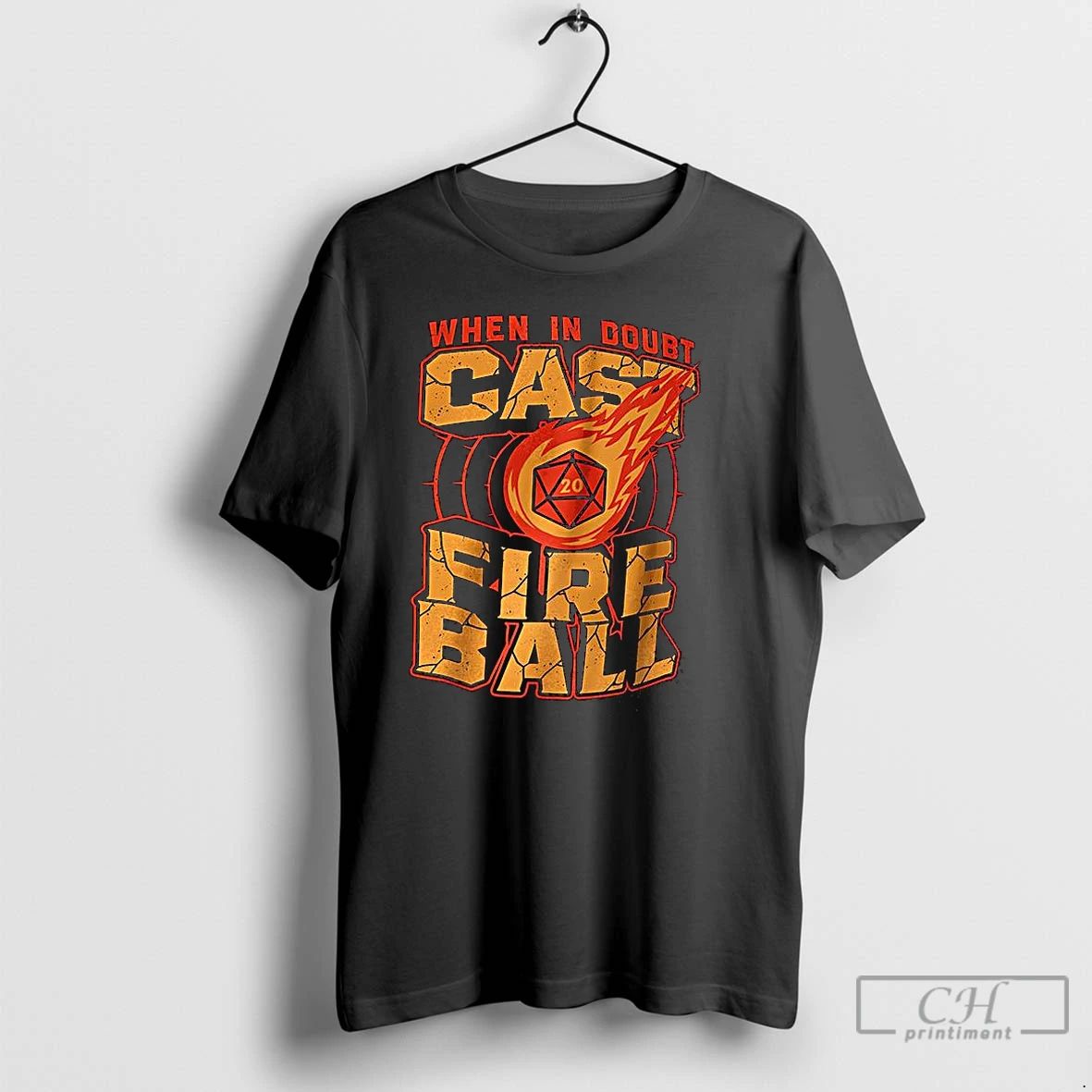 Classic When In Doubt Cast Fireball Dice Dungeons And Dragons T Shirts