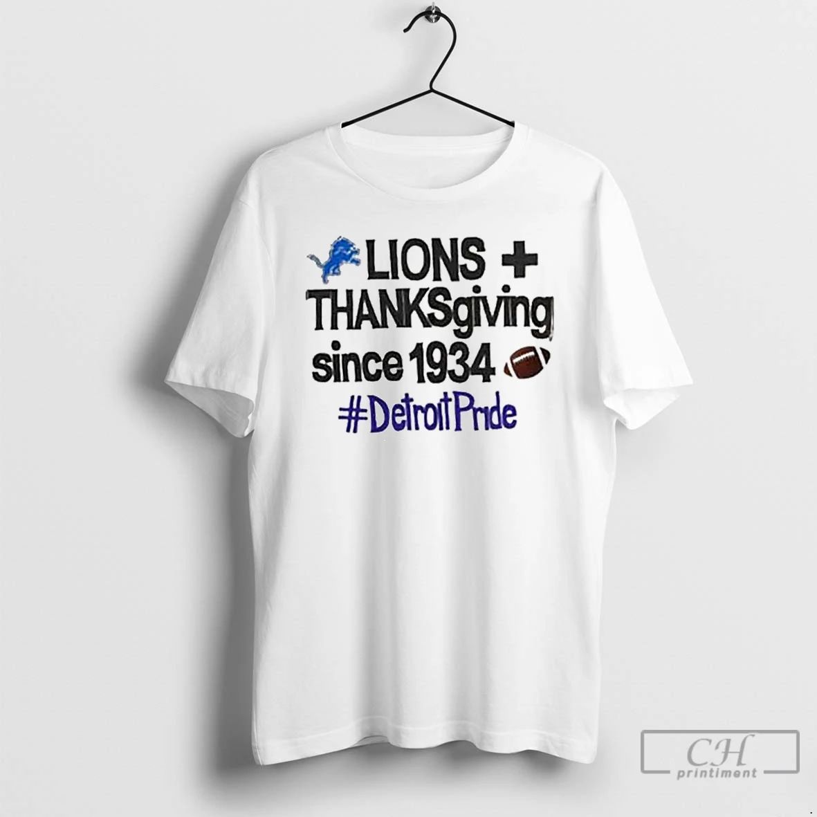 Classic Lions Thanksgiving Since 1934 Detroit Pride T Shirts